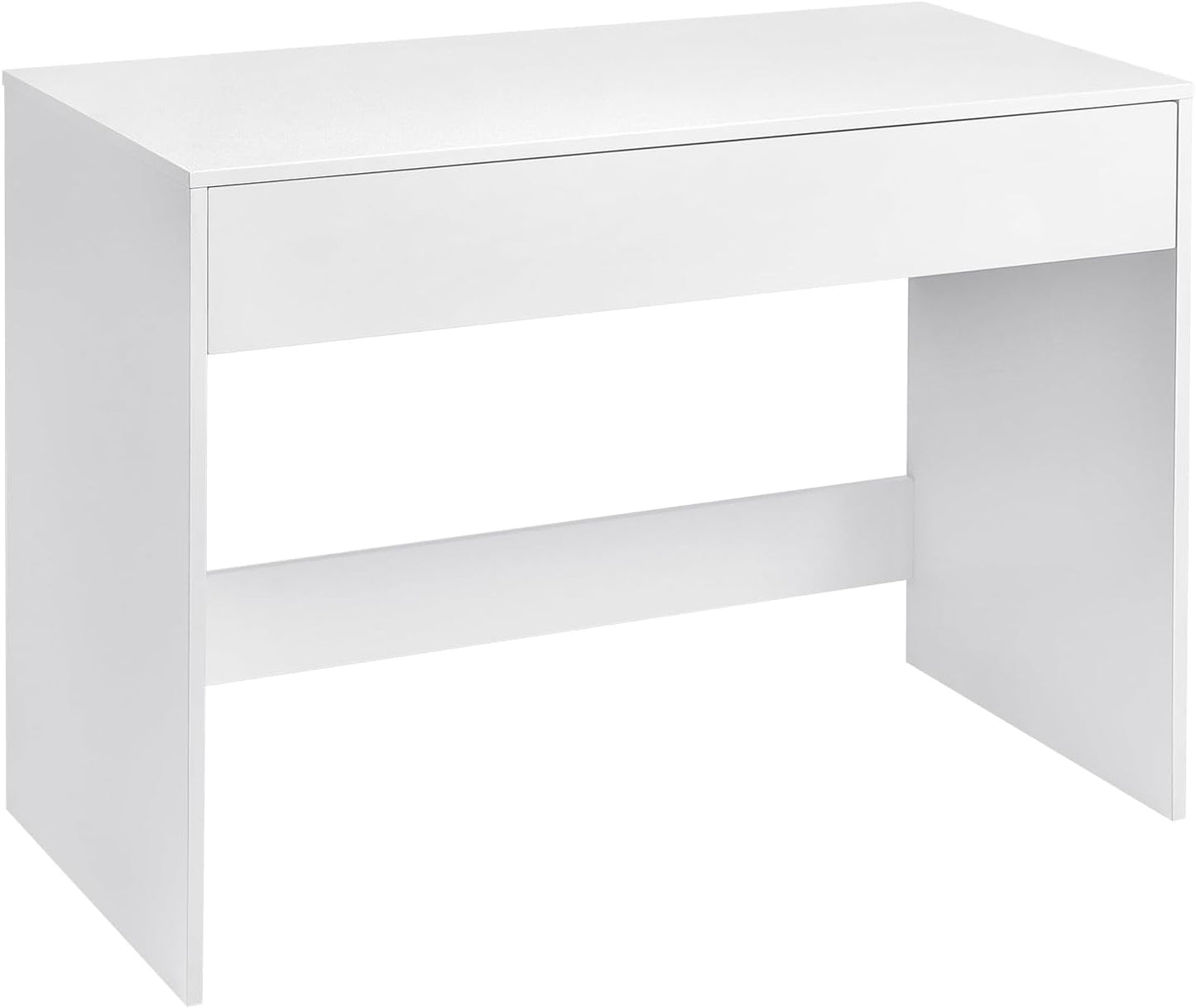eSituro Bureau met Lade Wit 100 x 50 x 75 cm - Modern Computerbureau - Studeertafel - Thuiswerkbureau met Opberglade