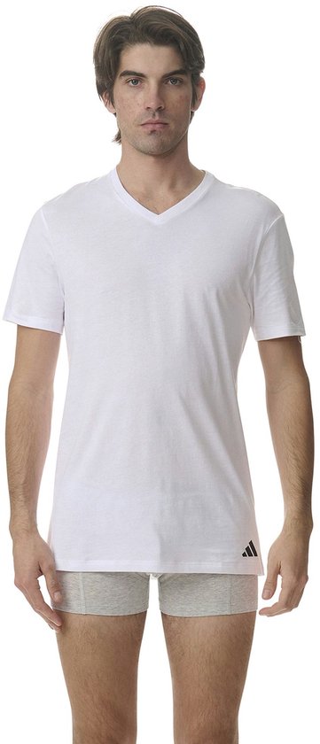Adidas Sportswear- Active Core Cotton - V Neck Shirts - Heren Ondershirt - Wit - Maat XL