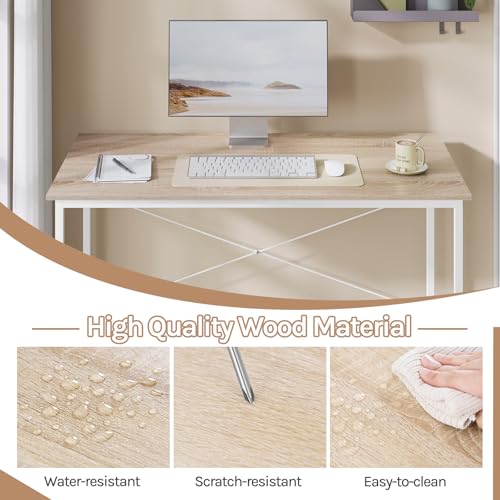 Woltu Computerbureau Compact 120 x 60 cm Licht Eiken
