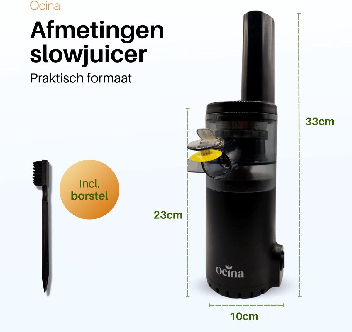 Ocina Mini Slowjuicer - Sapcentrifuge - Juicers - Zwart