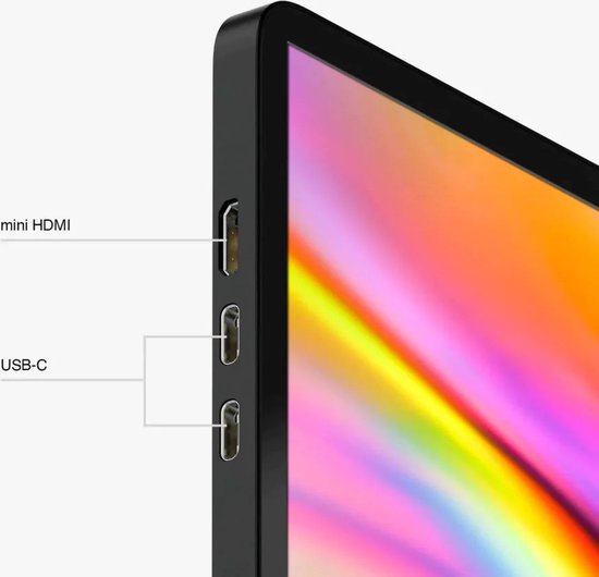 Mobile Pixels - OLED - Glance Plus - 15,6 inch draagbare monitor met flipcase
