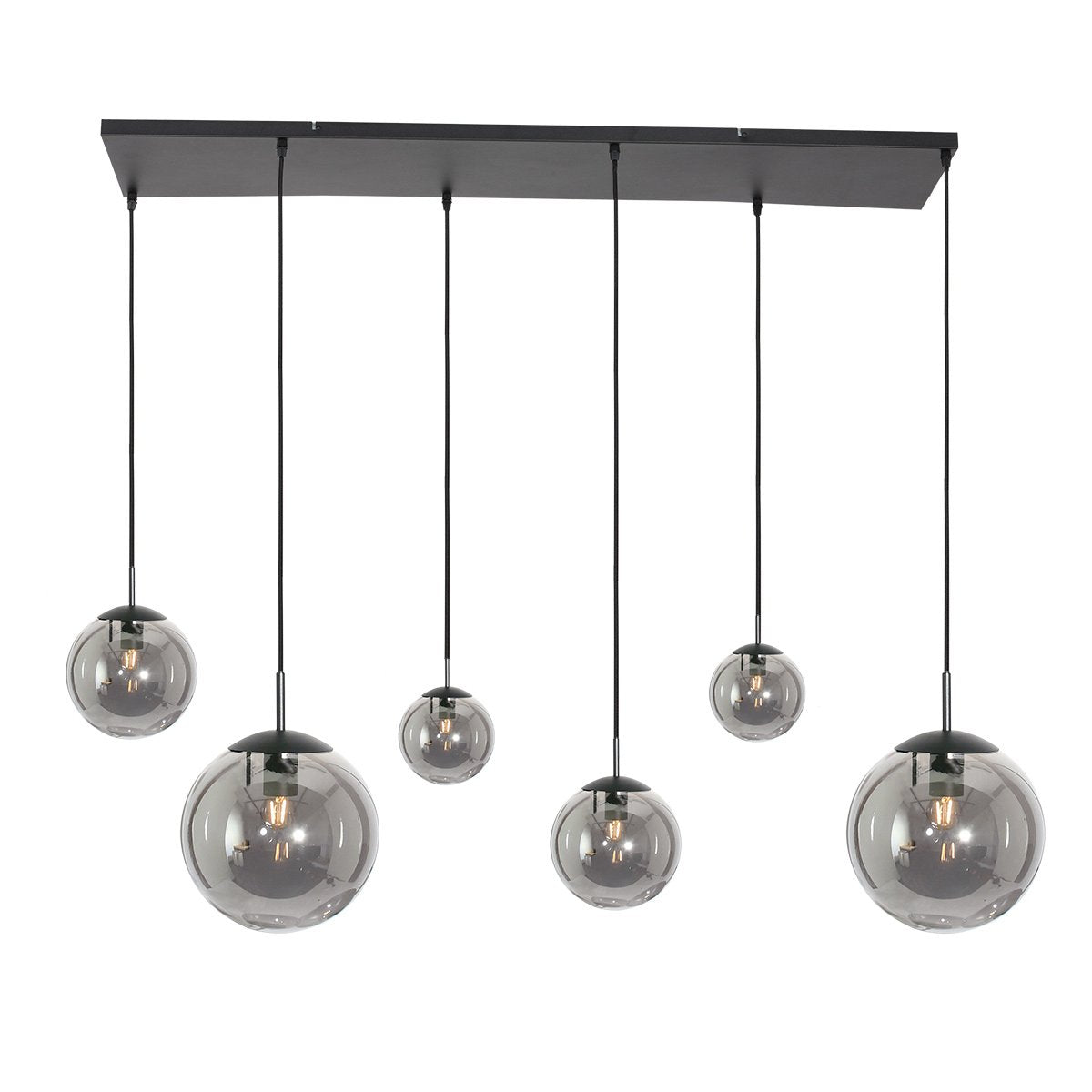 Steinhauer - hanglamp - Bollique LED - zwart - glas metaal - design lamp - E27 - 3499ZW