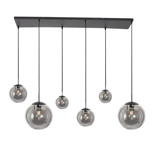 Steinhauer - hanglamp - Bollique LED - zwart - glas metaal - design lamp - E27 - 3499ZW
