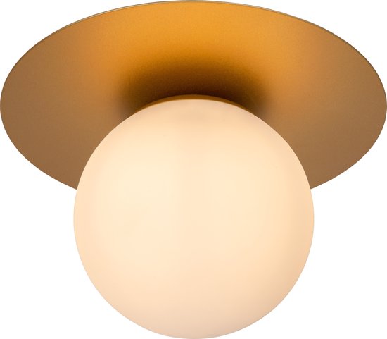 Lucide TRICIA - Plafonnière (Plafondlamp) - Ø 25 cm - 1xE27 - Mat Goud / Messing