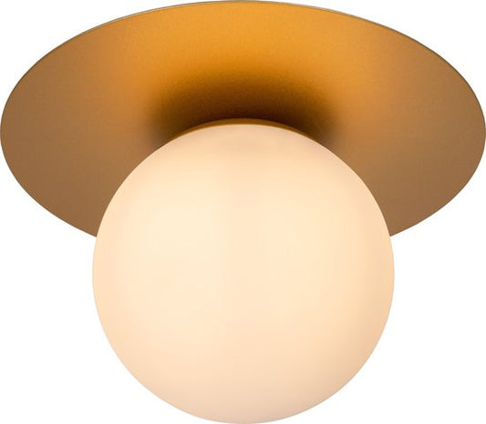Lucide TRICIA - Plafonnière (Plafondlamp) - Ø 25 cm - 1xE27 - Mat Goud / Messing