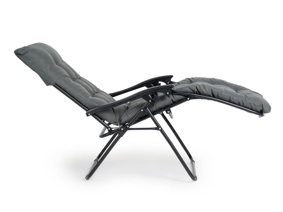 Lifa Garden Premium Ligstoel - Met Kussen - Antraciet - 2 Stuks