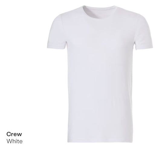Ten Cate Heren T-shirt – Maat L – Bamboe – Wit – Ronde Hals – Comfortabel & Ademend