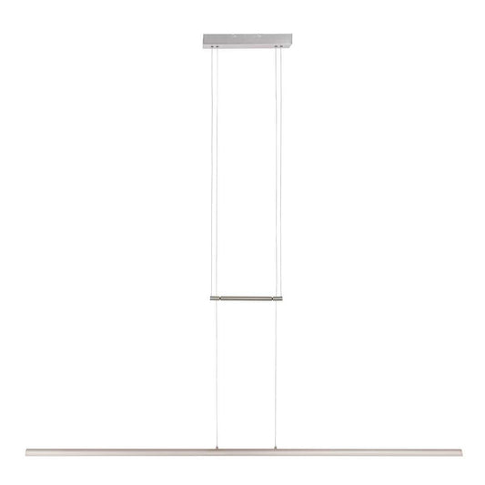 Hanglamp Profilo 3318ST van Steinhauer van staal, 150 cm breed, hoogte instelbaar van 110 tot 170 cm, 2100 lumen, modern design voor binnengebruik