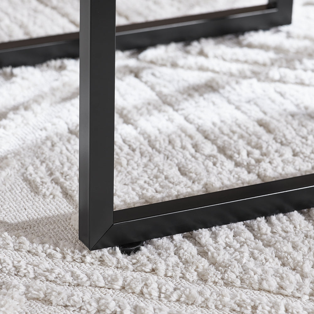 SoBuy Bijzettafels - Set van 2 salontafels - Max. 20KG - 50 x 50 x 50 cm - Houtkleur