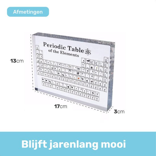Periodiek Systeem der Elementen - Scheikunde - Chemie - Acrylic - Periodic Table - Natuurkunde