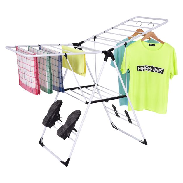 Coast Droogrek Metaal Uitschuifbaar Zwart + Zilver – 110-189 cm