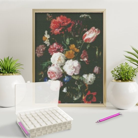 Rubye® Diamond Painting Opbergdoos - Sorteerdoos - Diamond Painting Volwassenen - Pennen - Pincet - Opbergbox 84 Vakjes