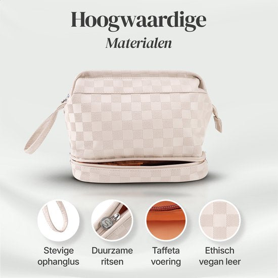 SC Travel Essentials - Toilettas en Make-up Organizer - Waterdicht en Compact - Geschikt voor Reis en Dagelijks Gebruik - Unisex - Lichtroze