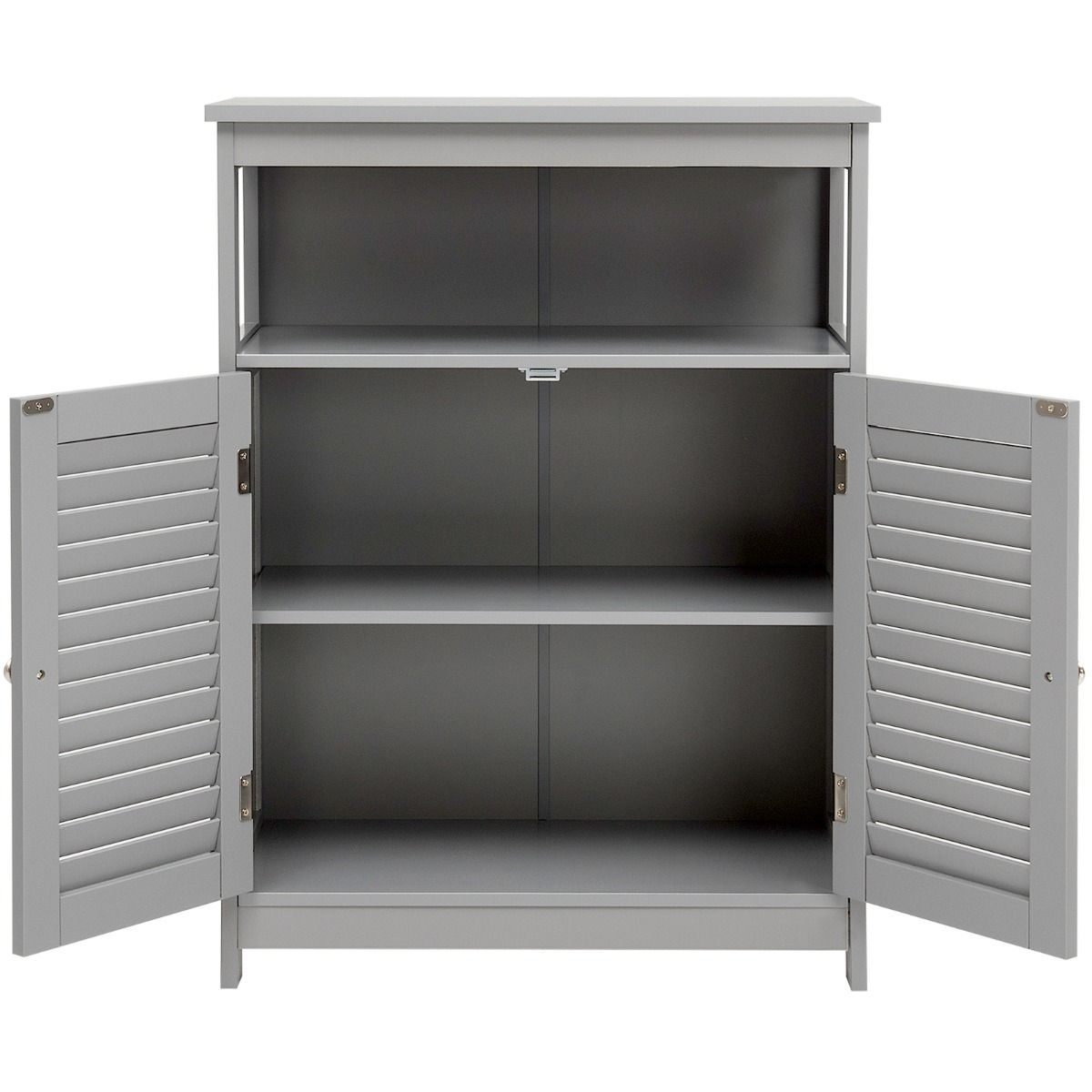 Coast Badkamerkast - Dubbele Deur - Open Plank - 60 x 30,5 x 80 cm - Grijs