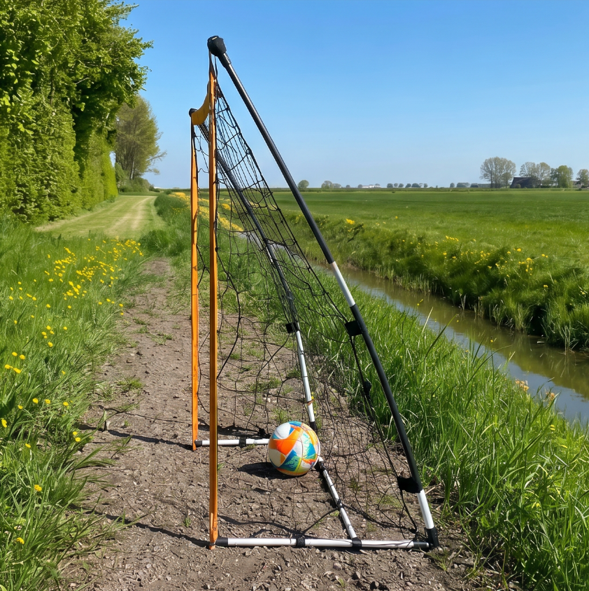 SoBuy Voetbaldoel - Pop-up - 200 x 140 x 55 cm - Oranje