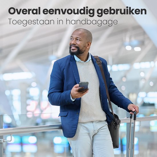 Auronic Powerbank - 10000 mAh - Geschikt voor iPhone 12/13/14/15 en MagSafe - 22.5W - Draadloos opladen - Blauw