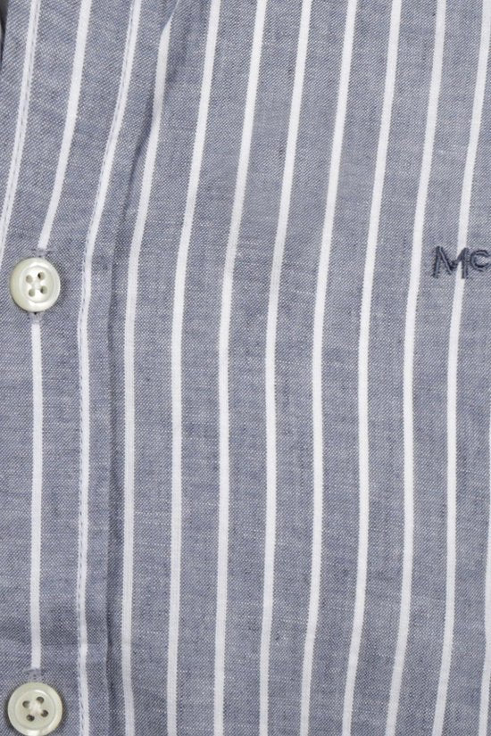McGregor Overhemd Cotton Linen Strepen Indigo - Maat XL - Heren