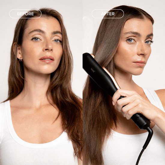 MAE® Steam Straight - Stijltang met Stoom - Professionele Stoomstijltang - zwart