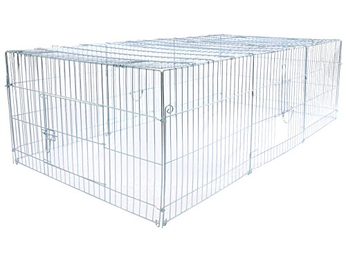 EUGAD Recinto Libero Konijnenren – Gegalvaniseerd Metaal – 180 x 120 x 60 cm