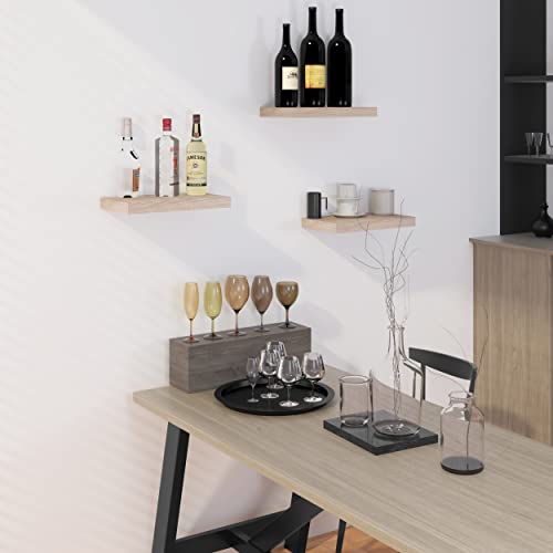 Eugad Wandplank 0079QJ - Robuuste Zwevende Wandplank - Sonoma Eiken - 25 cm