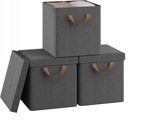 WOLTU Opbergboxen Set van 3 - 29x29x29cm