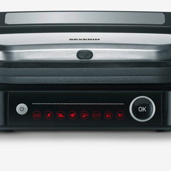 Severin KG2395 Contactgrill SEVINI Pro - 7 Automatische programma's - Antiaanbaklaag - tot 230 °C