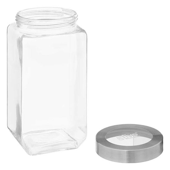 5Five voedsel voorraadpot MIRO met draaideksel - glas - 2L - 11 x 23 cm - voorraadpotten - transparant - weckpot