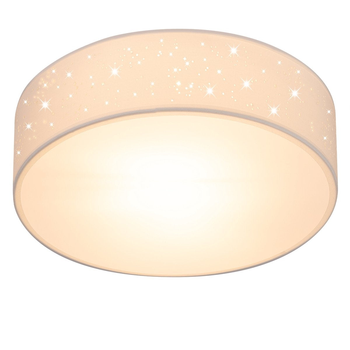 Plafondlamp – Sterrenhemel – Rond - Ø 30cm – 40 Watt - Stof -Wit