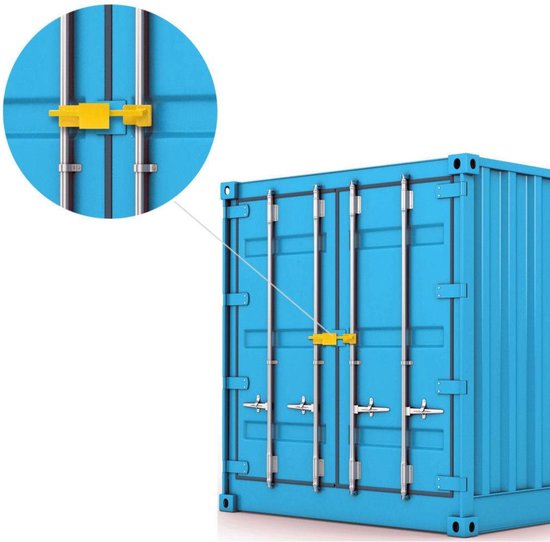 All Ride Containerslot 5KG - Container- en Trailerslot - Verstelbaar 23 tot 43 CM - Gehard Staal - Incl. 3 Reserve Sleutels - Geel