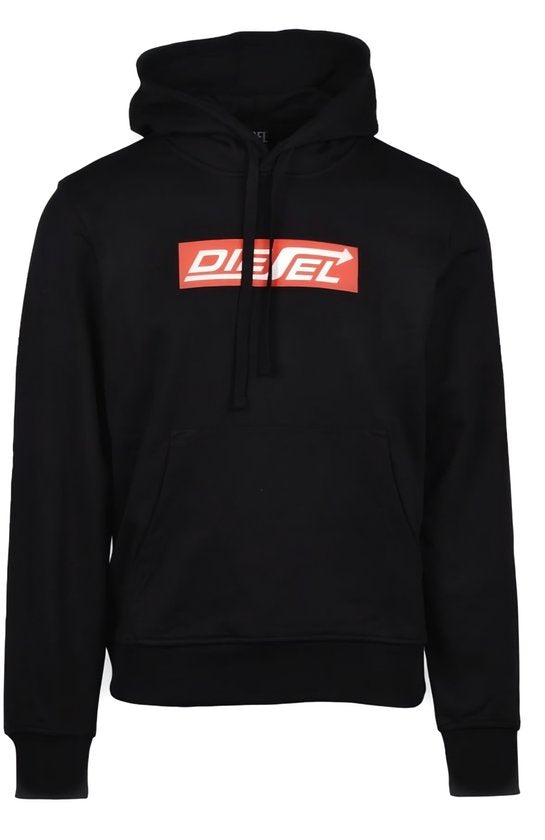 Diesel-hoodie heren-zwart-Maat XL