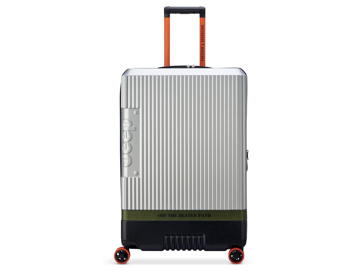 Jeep Trolley Koffer - Uitbreidbaar - maat L - Silver 76 cm