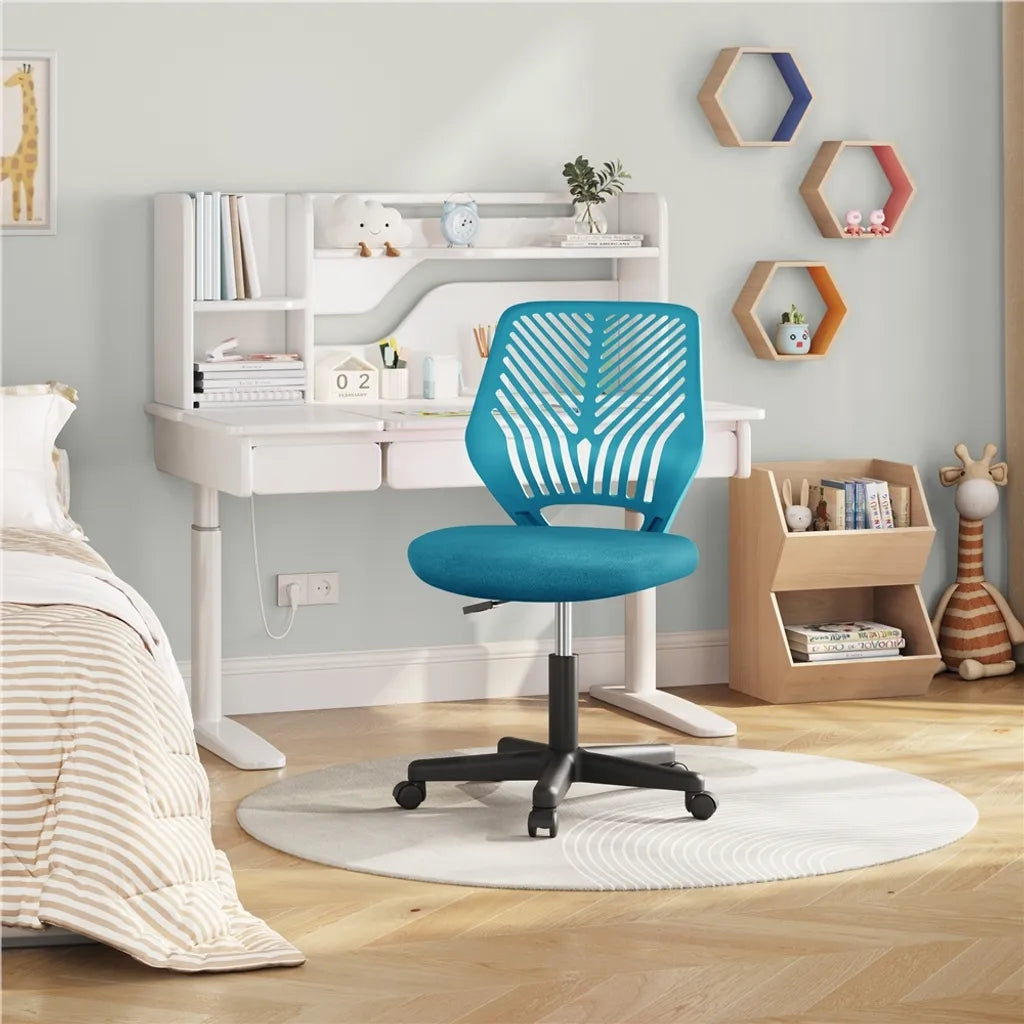 Yaheetech Draaistoel zonder Armleuningen, Turquoise