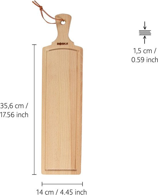 Boska Serveerplank Amigo M - Borrelplank - Beukenhout - Bruin - 35,6 cm lang