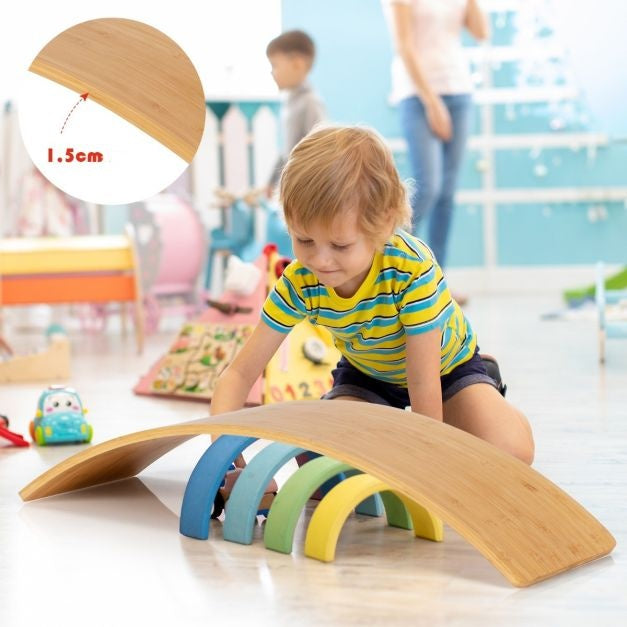 Coast Balansbord - Bamboe - 90 x 30 x 16.5 cm -Montessori