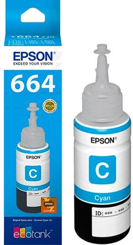 Epson T6642 EcoTank Cyan ink bottle