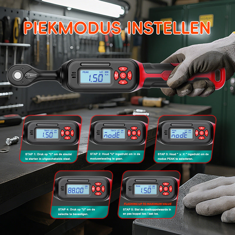 movecrab digitale momentsleutel - 4,2 tot 85 Nm