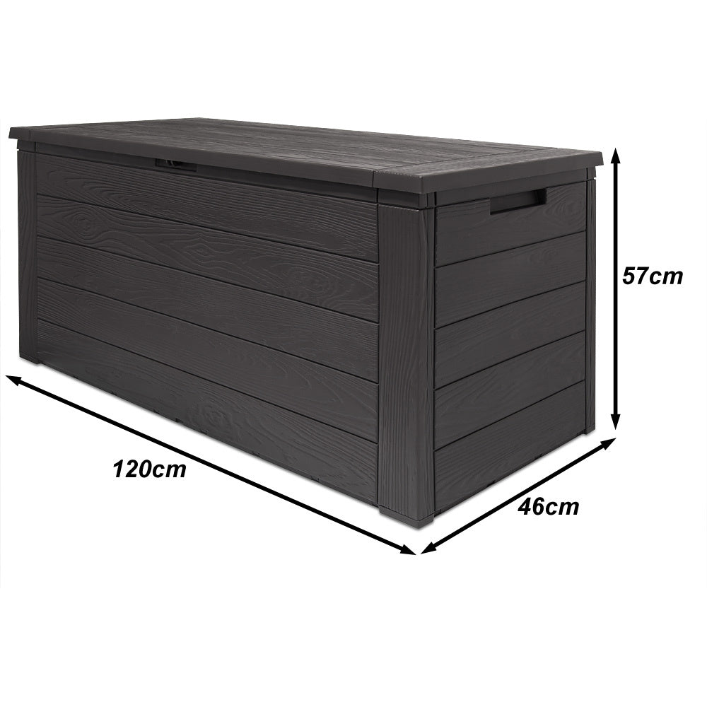 DBA Opbergbox Antraciet 120 x 46 x 57cm - Buiten - Geschikt voor terras, balkon en tuin