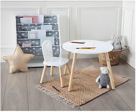 Kinderstoeltje wit met motief