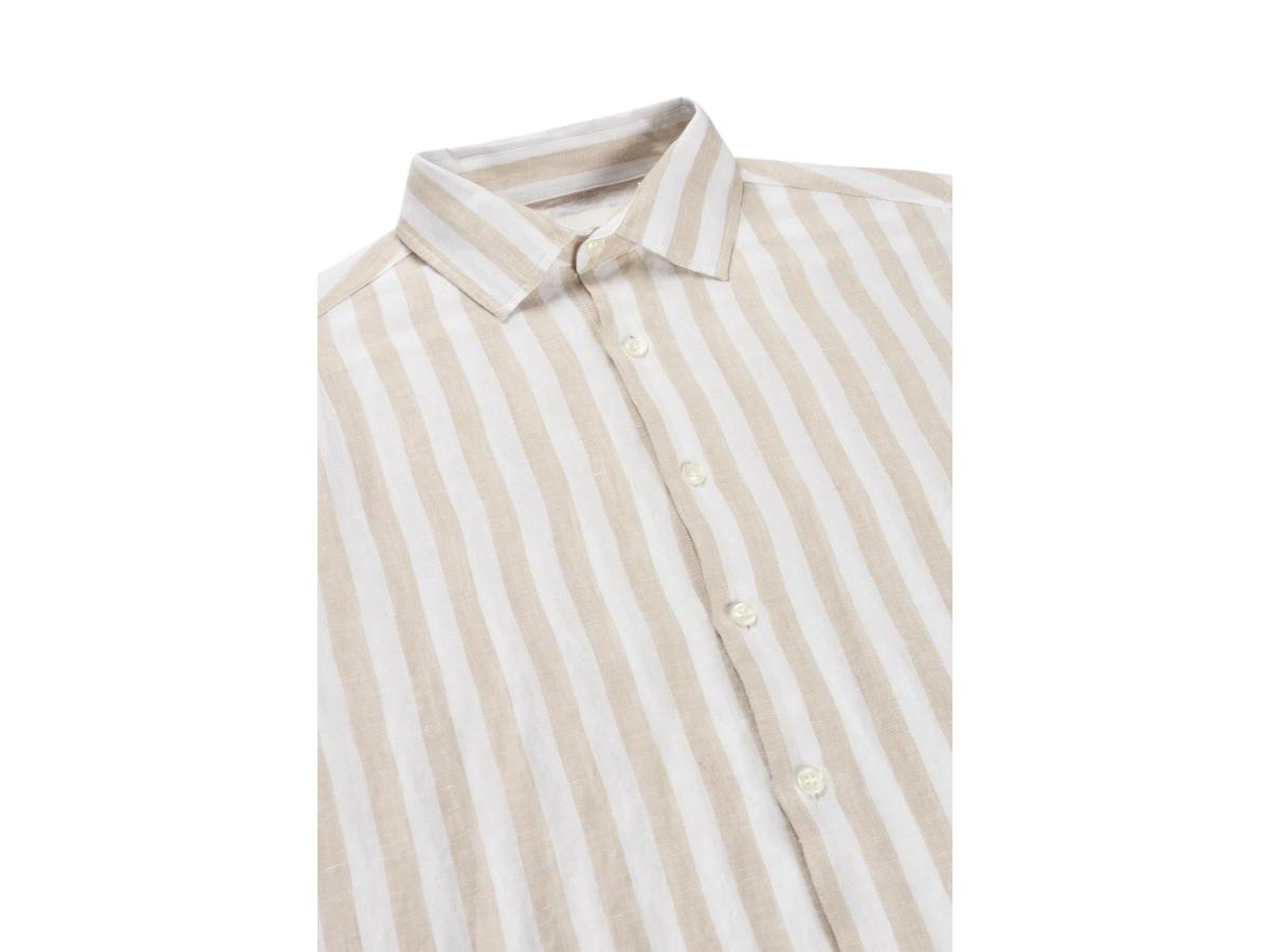 Van Harper Linnen Overhemd - Regular Fit - maat XL - Leaf Green Stripe