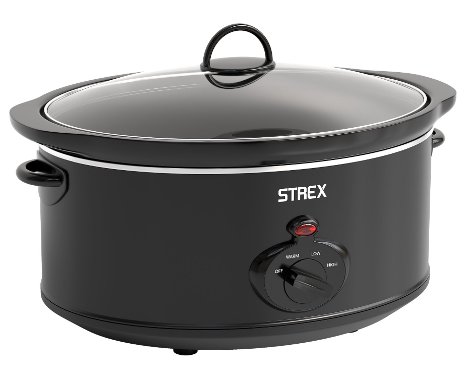 STREX SP307 Slowcooker 3,5 L - Uitneembare Keramische Binnenpan - 200 W - Zwart - 26 x 22 cm