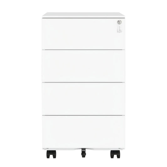 JOYFURNOS Mobiele Archiefkast Wolkenwit 4 Laden Afsluitbaar 39 x 45 x 69,3 cm