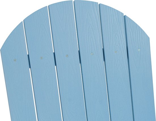 AXI Claire Adirondack Stoel Blauw – Kunststof loungestoel met armleuningen – Opklapbaar - Hoge rugleuning - Tuinstoel - 84,5 x 77 x 95,5 cm - Duurzaam & weerbestendig