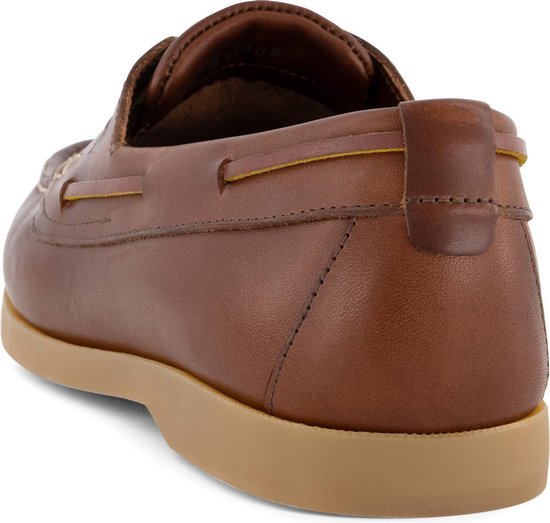 Travelin' Exmouth Heren - Leren Moccasins met veter -  Maat 42 - Boot schoen - Bruin Leer