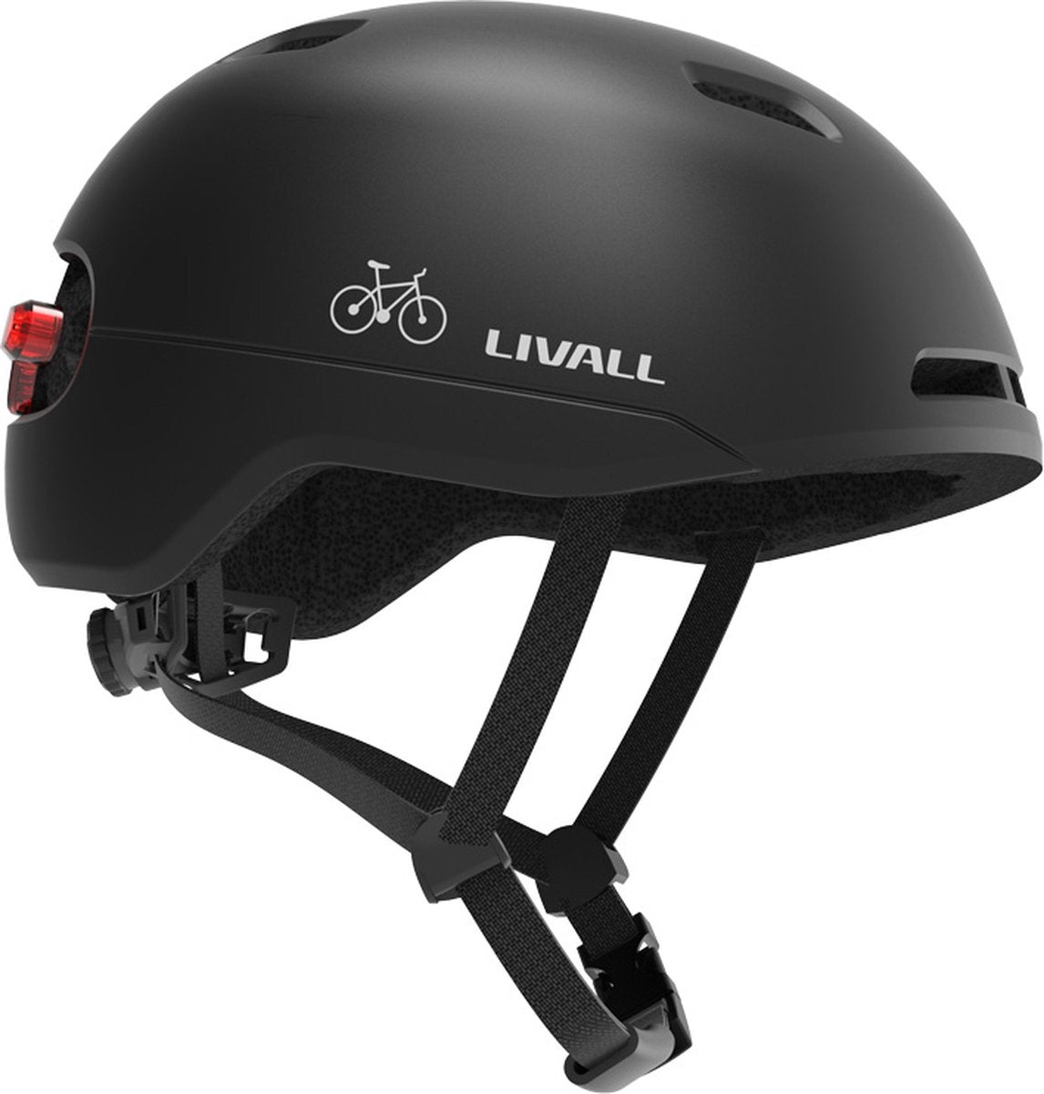 Livall - Helm - C21 Smart Bicycle - Groot 57-61 cm - Geschikt voor Speed Pedelec & Bromfiets - SOS-functie - Remlicht - Zwart