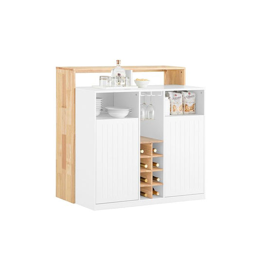 Sobuy Keukeneiland met geïntegreerde tafel - Wit - 102x60x105 cm