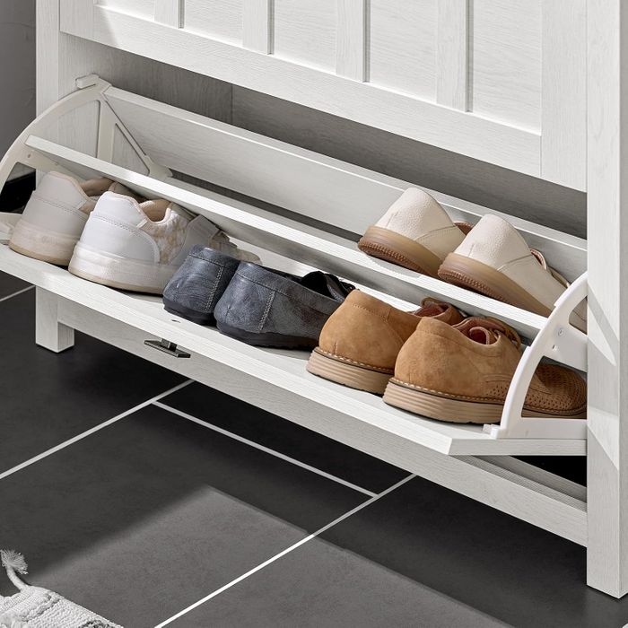 Sobuy schoenenkast - Vintage Wit - 80x30x111 cm