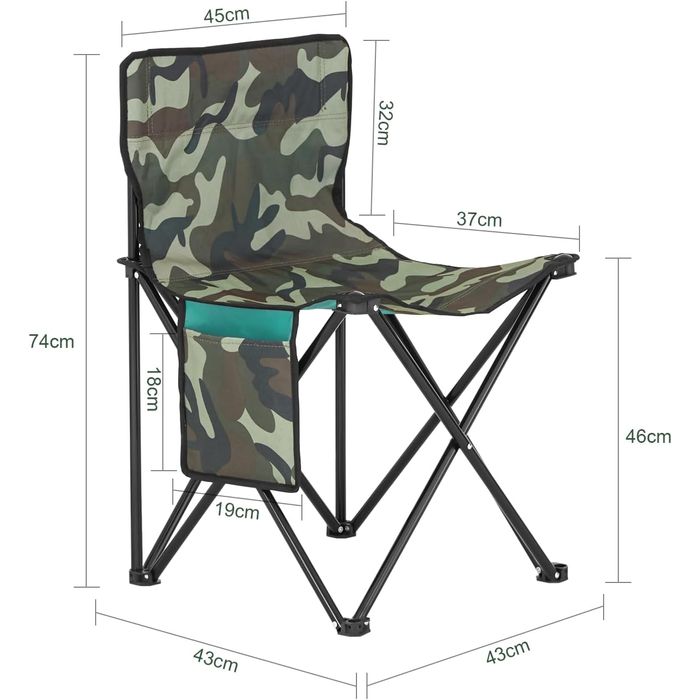 Sobuy Visstoel - camouflagekleur - 145x43x74 cm