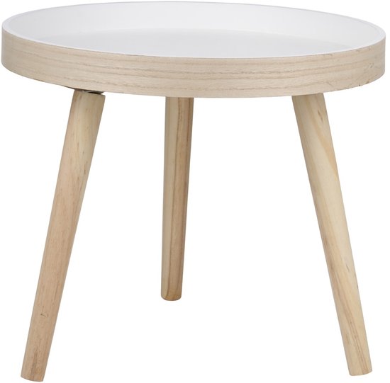 Arti Casa Ronde Bijzettafel Ø40 x 36 cm - Moderne Salontafel Rond - Bijzettafeltje of Nachtkastje - Compact Tafeltje voor Woonkamer of Slaapkamer - Hout