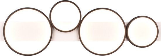Trio Leuchten - Plafondlamp Medera 4 lichts L 100 cm wit zwart
