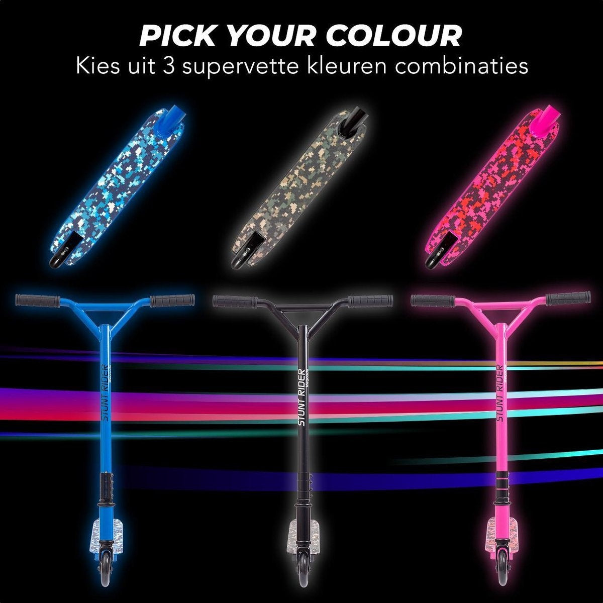 LifeGoods StuntRider - Stuntstep - Step 8+ Jaar - 100mm Wielen - Jongens/Meisjes - Roze